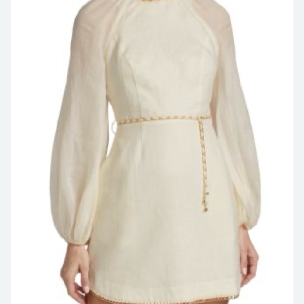 Zimmermann Cream Dress with Gold Details